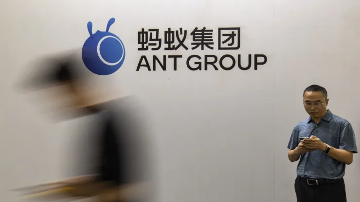 Alibaba shares rise after Chinese regulators fine Ant Group.