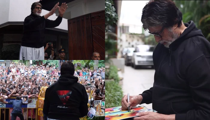 Amitabh Bachchan meets fans outside ‘Jalsa’ wearing ‘Project K’ jacket