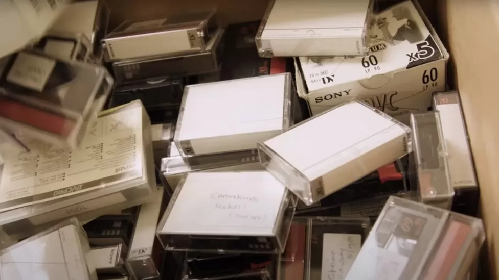 Danny says some of the boxes contain hundreds of smaller tapes