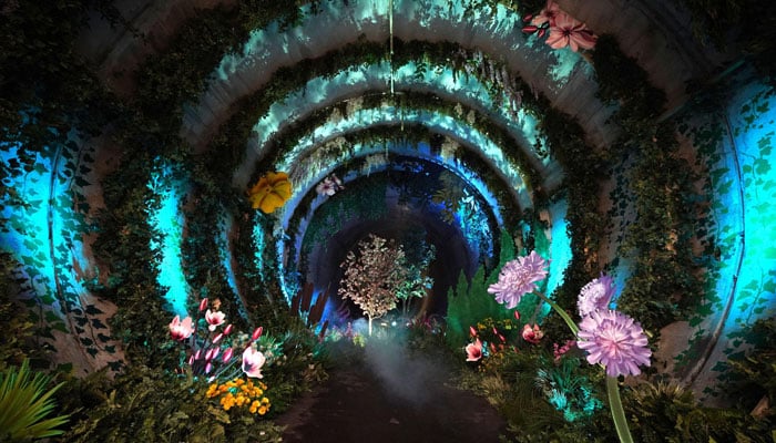 London Super Sewer tunnel gets temporary floral makeover