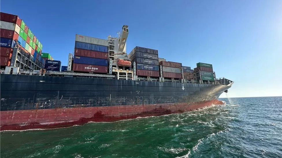 Ukraine war: Ship leaves Odesa despite Russian Black Sea attack