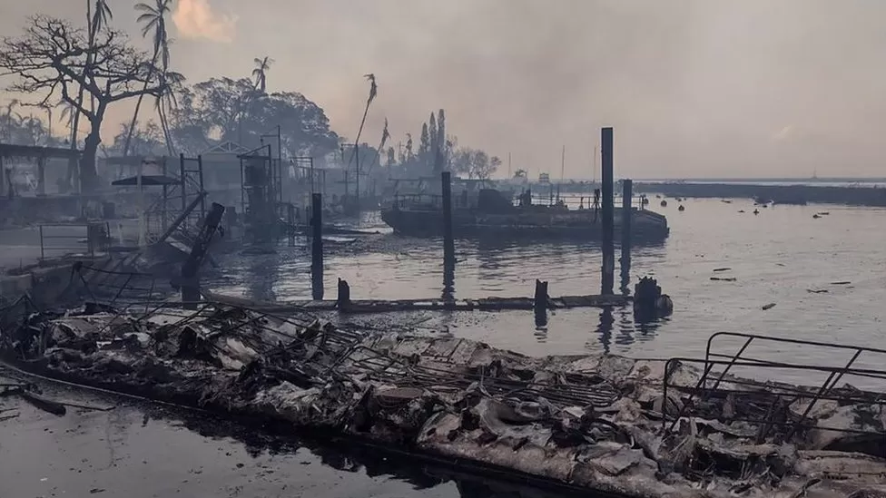 Heatwave US: Hawaii wildfires burn historic town of Lahaina
