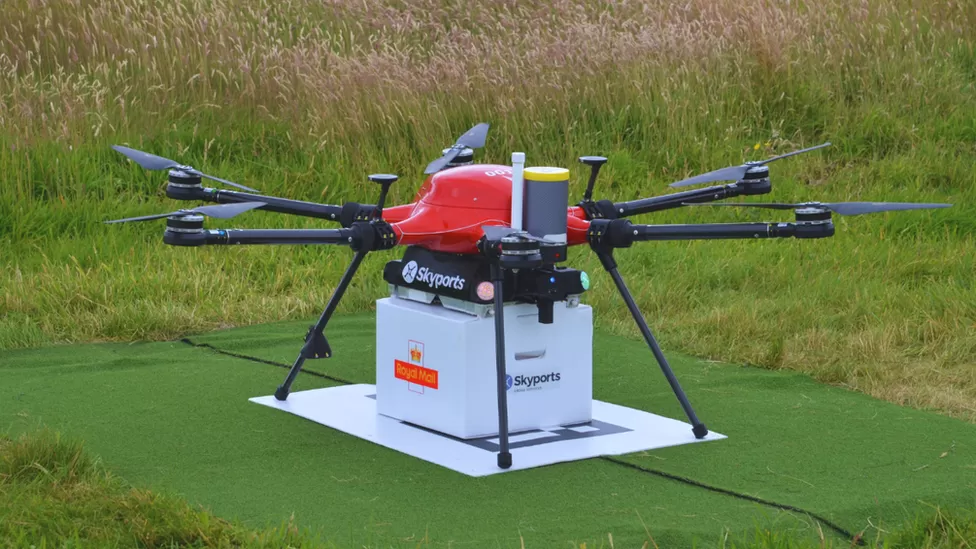 The fully electric drones will take mail between the islands