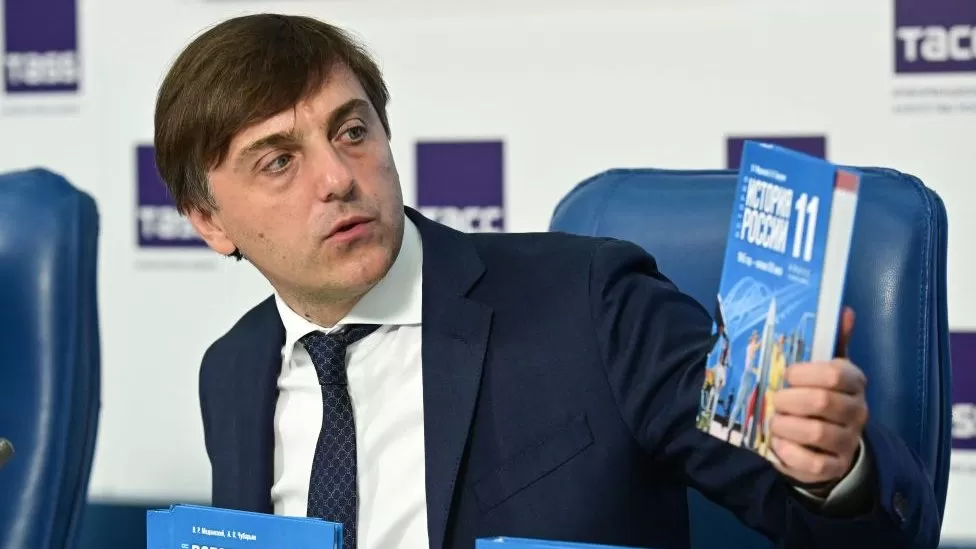 Moscow have unveiled a new schoolbook aims to justify the war