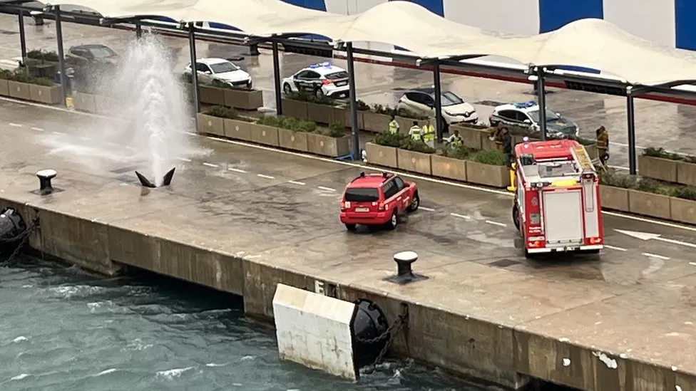 Britannia cruise ship crashes during Mallorca