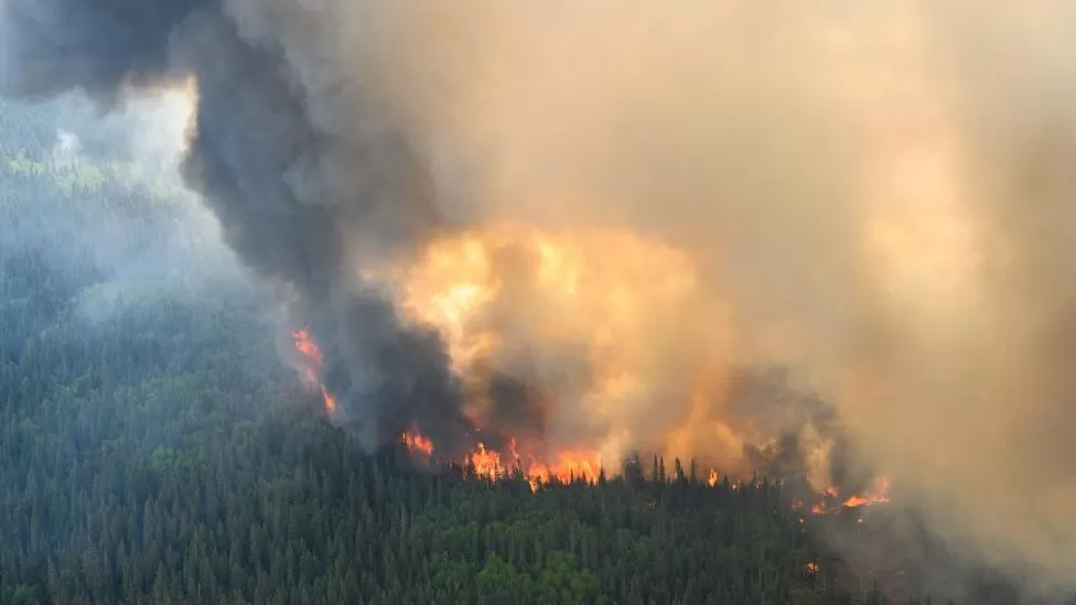 Canada wildfire: Race to evacuate city as blaze approaches