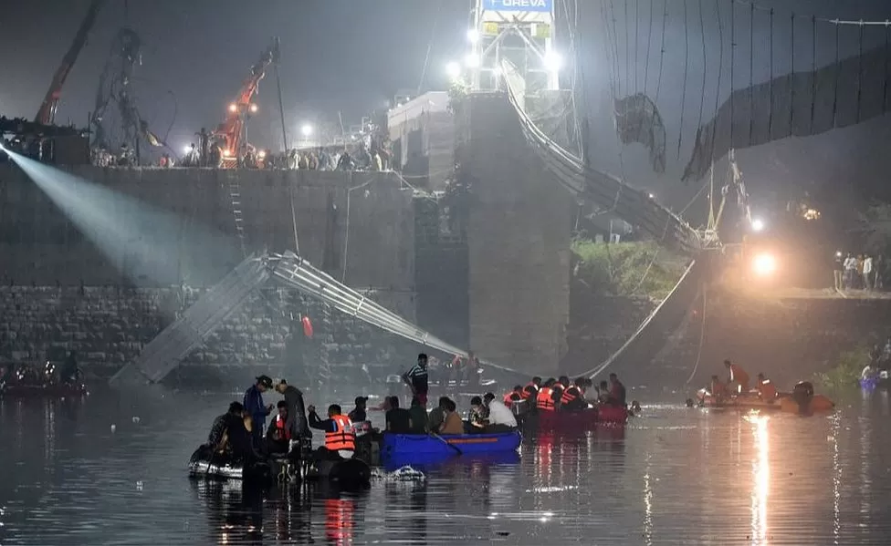 India bridge collapse: At least 26 killed at construction site