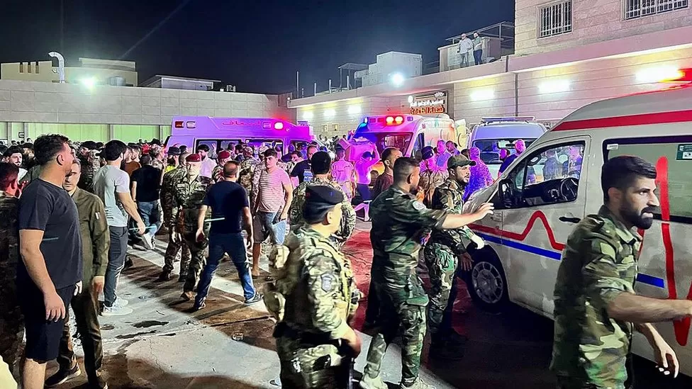 At least 100 killed in blaze at wedding party in Nineveh