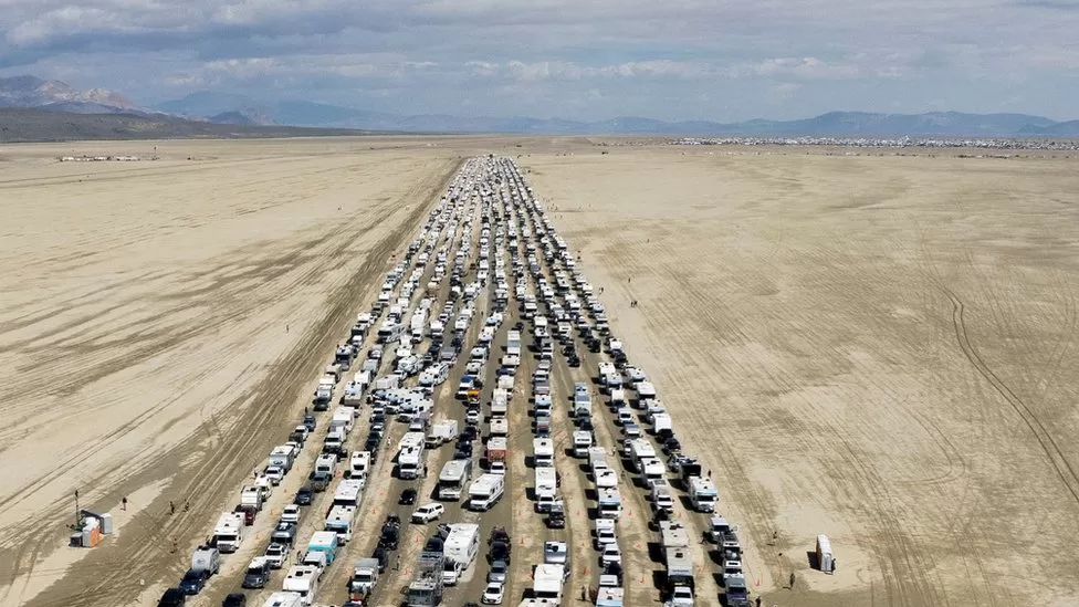 Burning Man exodus begins as boggy conditions improve