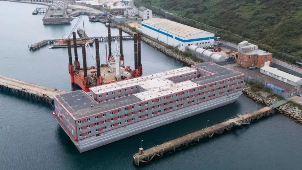 Migrants are set to return to an accommodation barge later