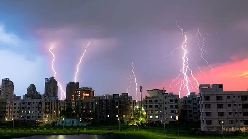 Lightning and hailstorms kill 24 in western India.