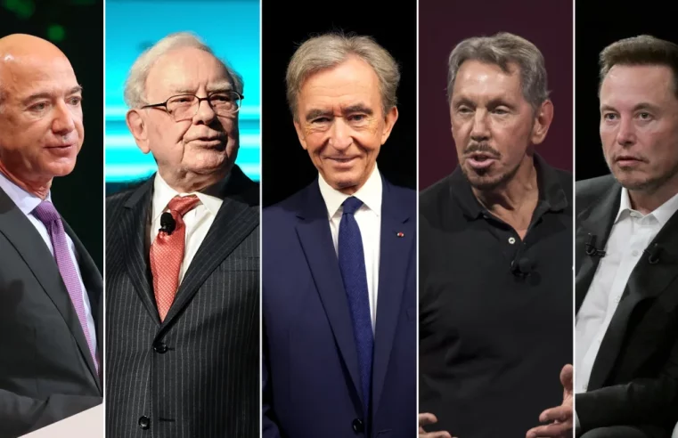 The wealth of the world’s five richest men more than doubled.